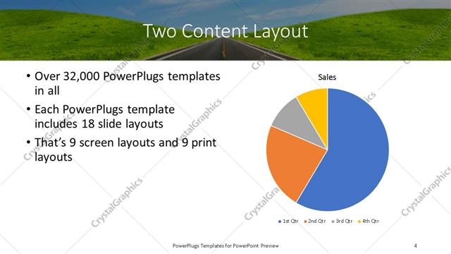 Two Content presentation slide layout