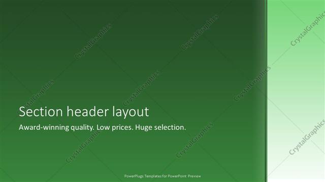 Section Header presentation slide layout