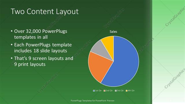Two Content presentation slide layout