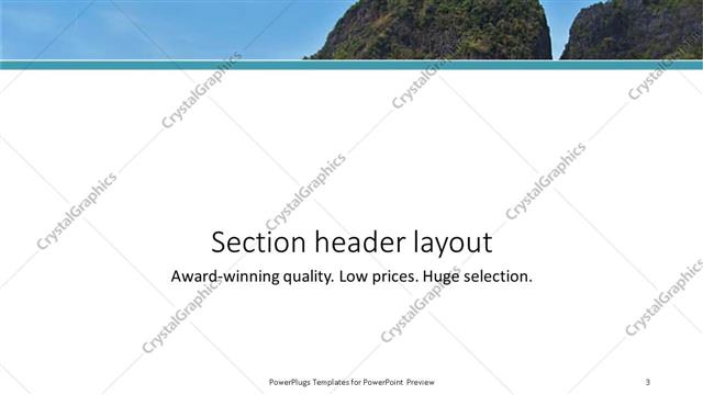 Section Header presentation slide layout