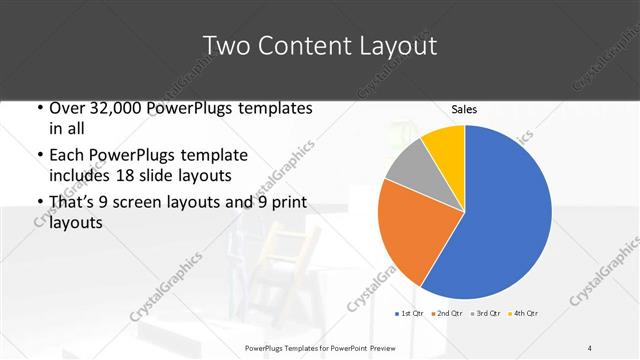 Two Content presentation slide layout