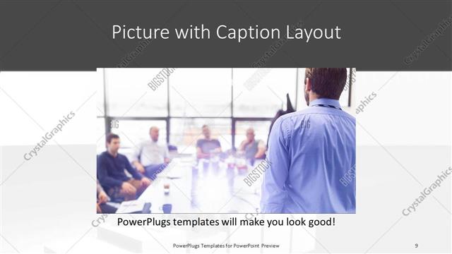 Picture with Caption presentation slide layout