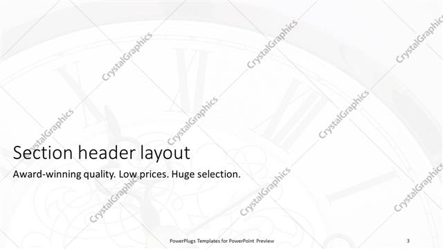Section Header presentation slide layout