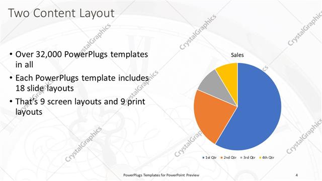 Two Content presentation slide layout