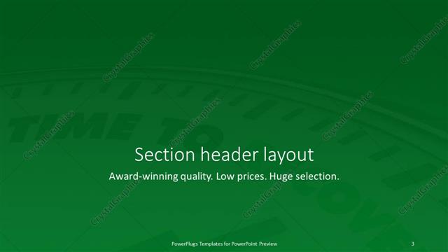 Section Header presentation slide layout