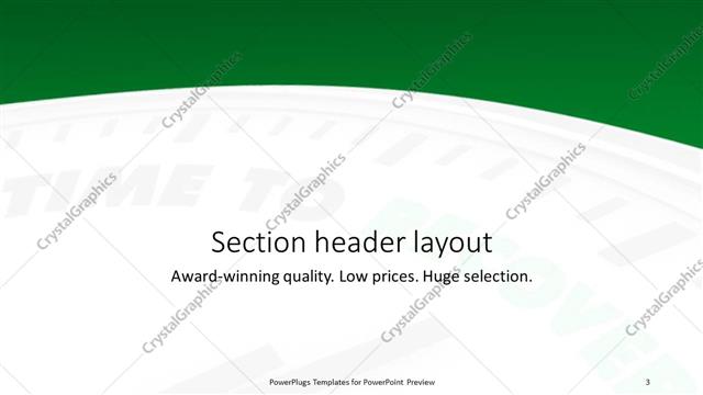 Section Header presentation slide layout