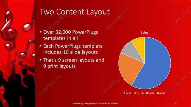 Two Content presentation slide layout