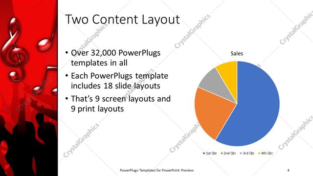 Two Content presentation slide layout