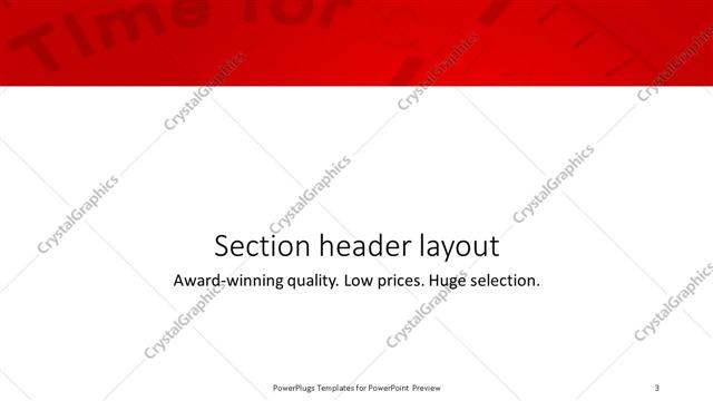 Section Header presentation slide layout