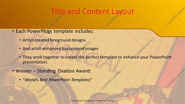 Title and Content presentation slide layout