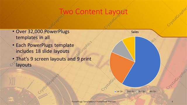 Two Content presentation slide layout
