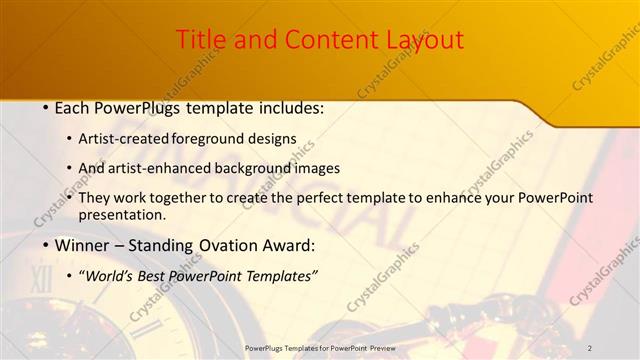 Title and Content presentation slide layout