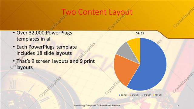 Two Content presentation slide layout