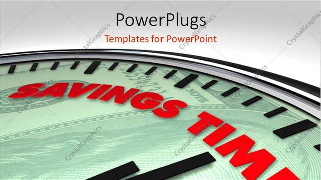  Presentation with clock - A clock with a grey background