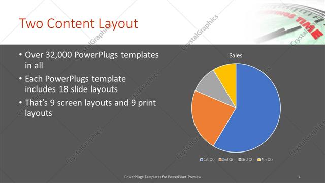 Two Content presentation slide layout