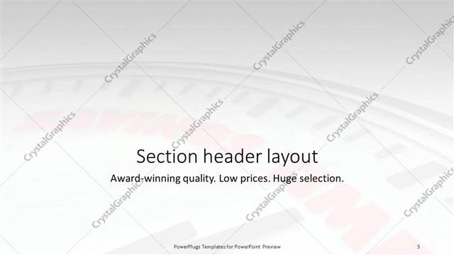 Section Header presentation slide layout