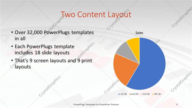 Two Content presentation slide layout