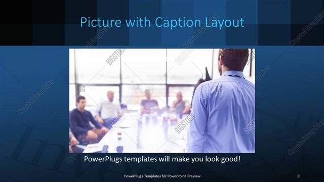 Picture with Caption presentation slide layout