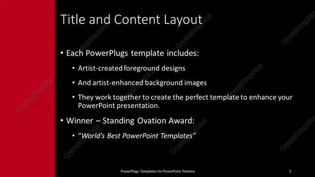 Title and Content presentation slide layout