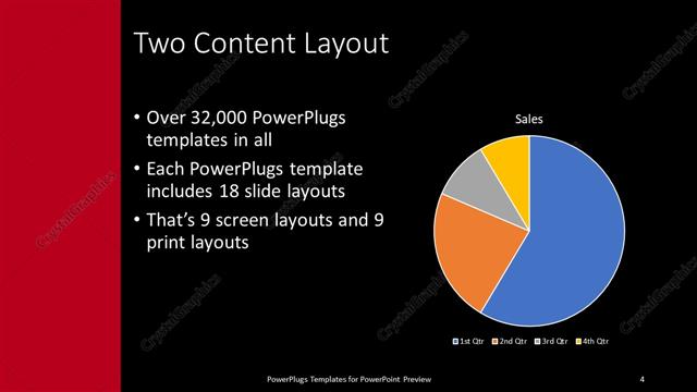 Two Content presentation slide layout