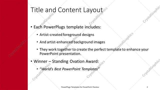 Title and Content presentation slide layout