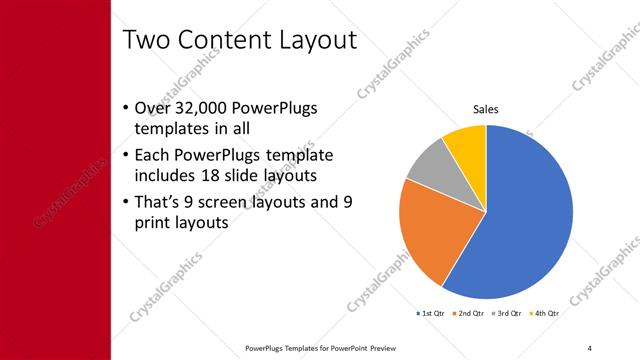 Two Content presentation slide layout