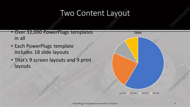 Two Content presentation slide layout