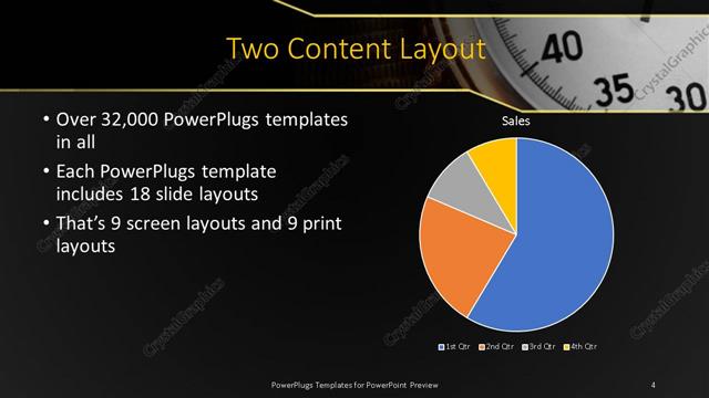 Two Content presentation slide layout