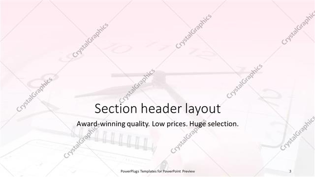 Section Header presentation slide layout