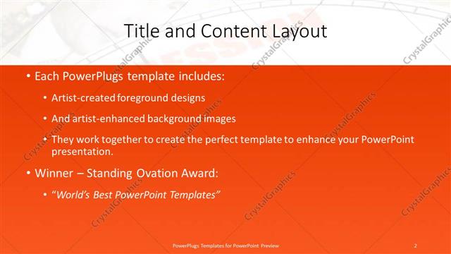 Title and Content presentation slide layout