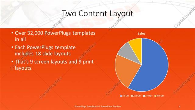 Two Content presentation slide layout
