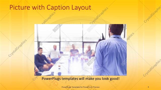 Picture with Caption presentation slide layout
