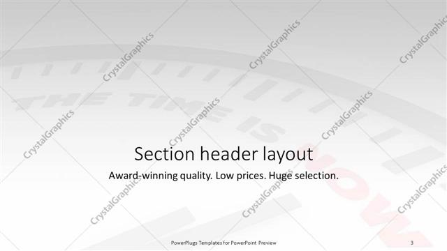 Section Header presentation slide layout