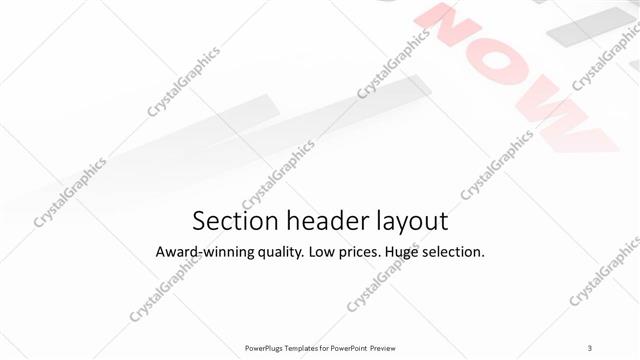 Section Header presentation slide layout