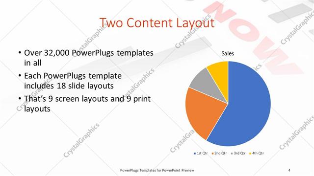 Two Content presentation slide layout