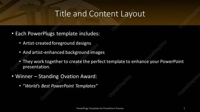Title and Content presentation slide layout