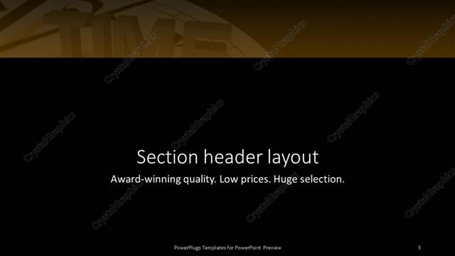 Section Header presentation slide layout