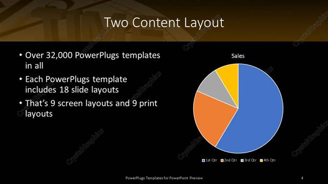 Two Content presentation slide layout