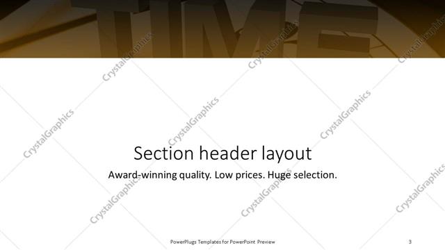 Section Header presentation slide layout
