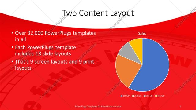 Two Content presentation slide layout
