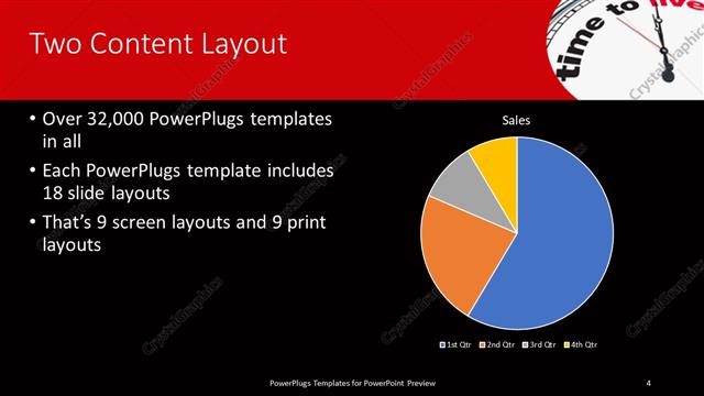 Two Content presentation slide layout