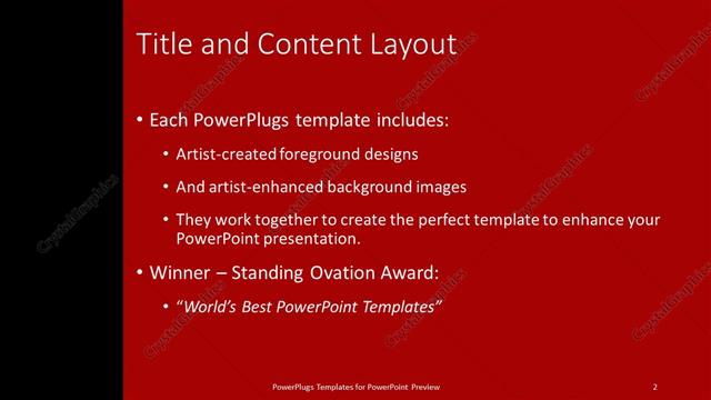 Title and Content presentation slide layout