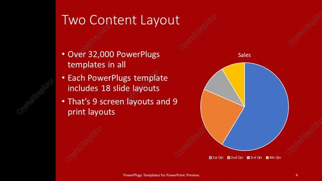 Two Content presentation slide layout
