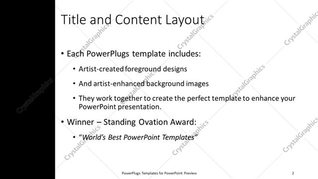 Title and Content presentation slide layout