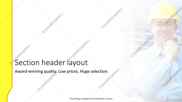 Section Header presentation slide layout