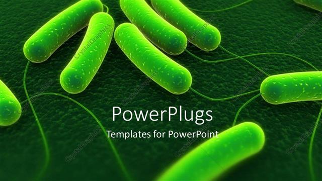  Presentation with bacteria - Close-up of bacteria sample in background