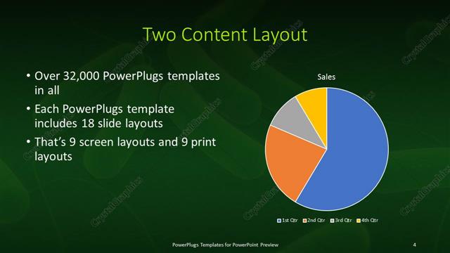 Two Content presentation slide layout