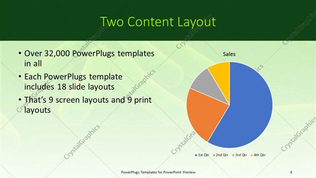 Two Content presentation slide layout