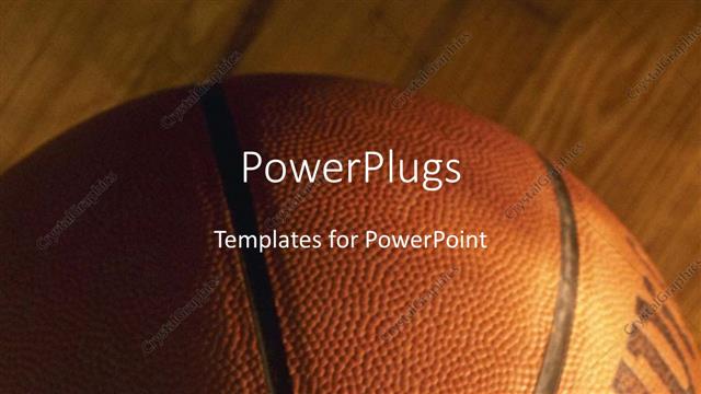  Presentation with basketball court - Close-up of basket ball on wooden basketball court