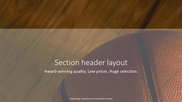 Section Header presentation slide layout